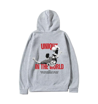 Nº 4 UNIQUE IN THE WORLD CAP HOODIE - GRAY