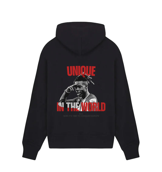 Nº 3 UNIQUE IN THE WORLD CAP HOODIE - BLACK