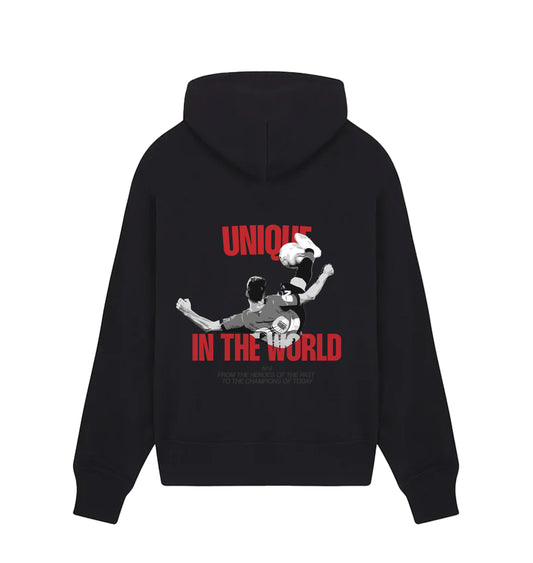 Nº 4 UNIQUE IN THE WORLD CAP HOODIE - BLACK